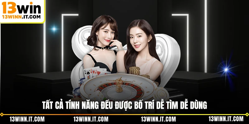 Tất cả tính năng đều được bố trí dễ tìm dễ dùng